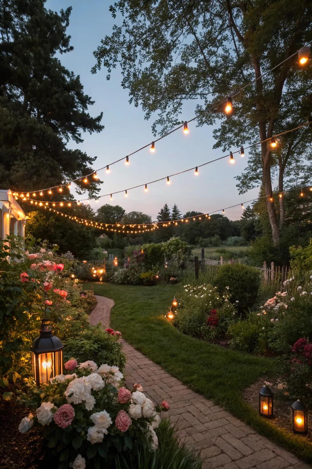 Gentle illumination crafts a magical vibe in your garden.
