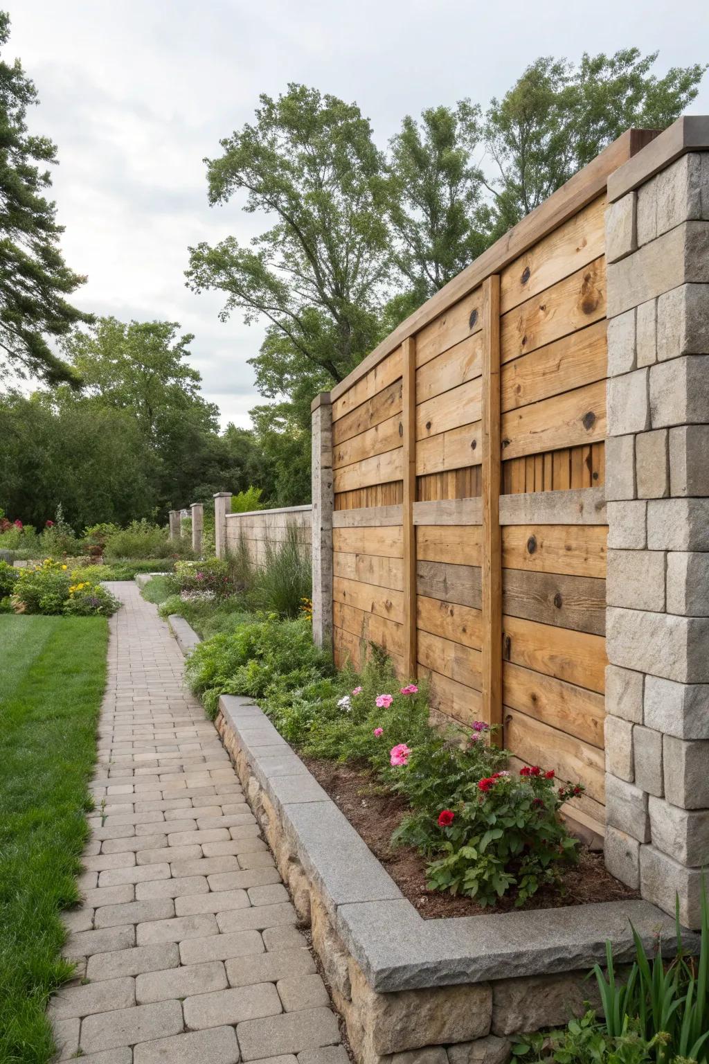 Add warmth to your wall with rustic wood cladding.