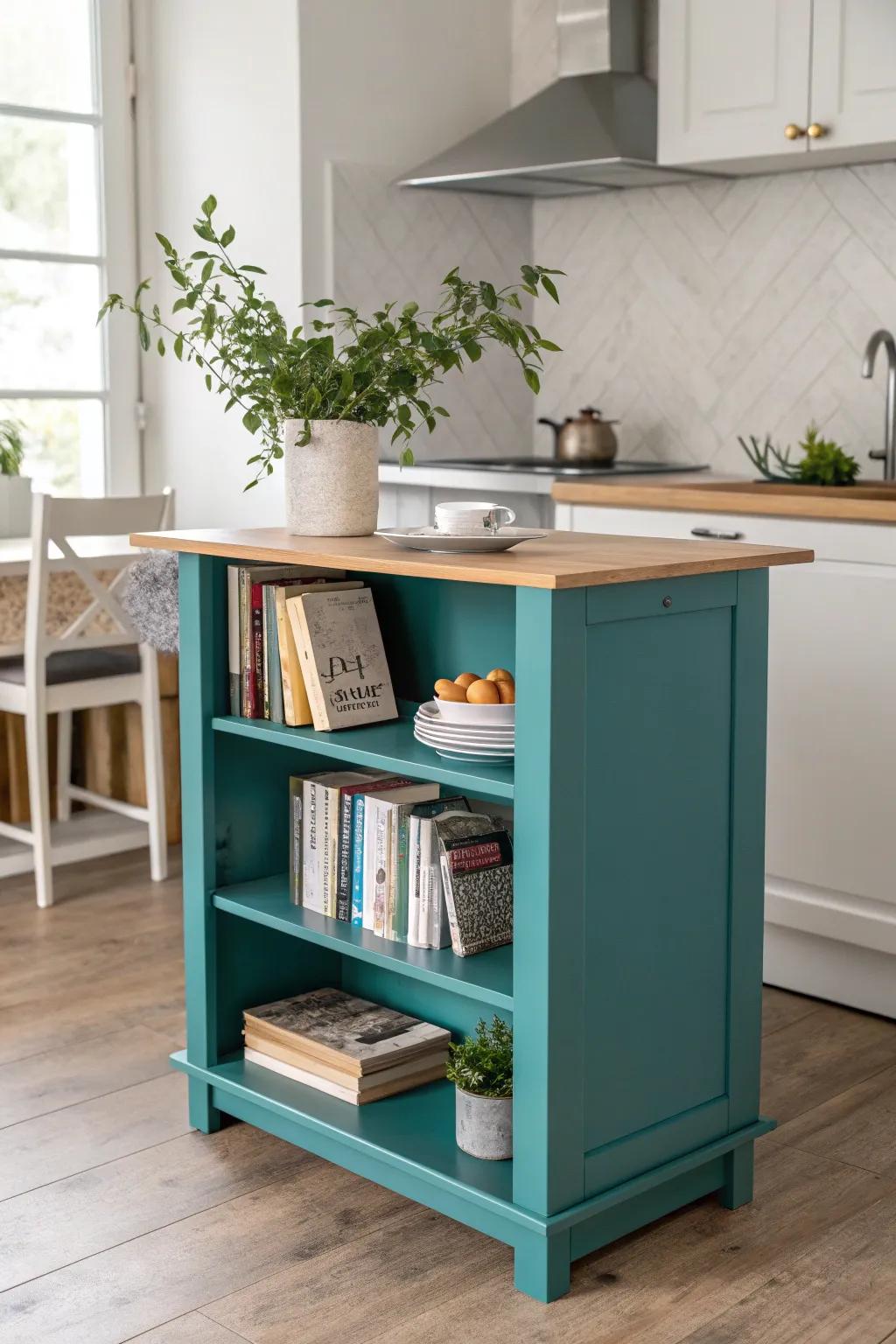 Transform your kitchen with a DIY island: Bold colors meet Scandinavian simplicity!