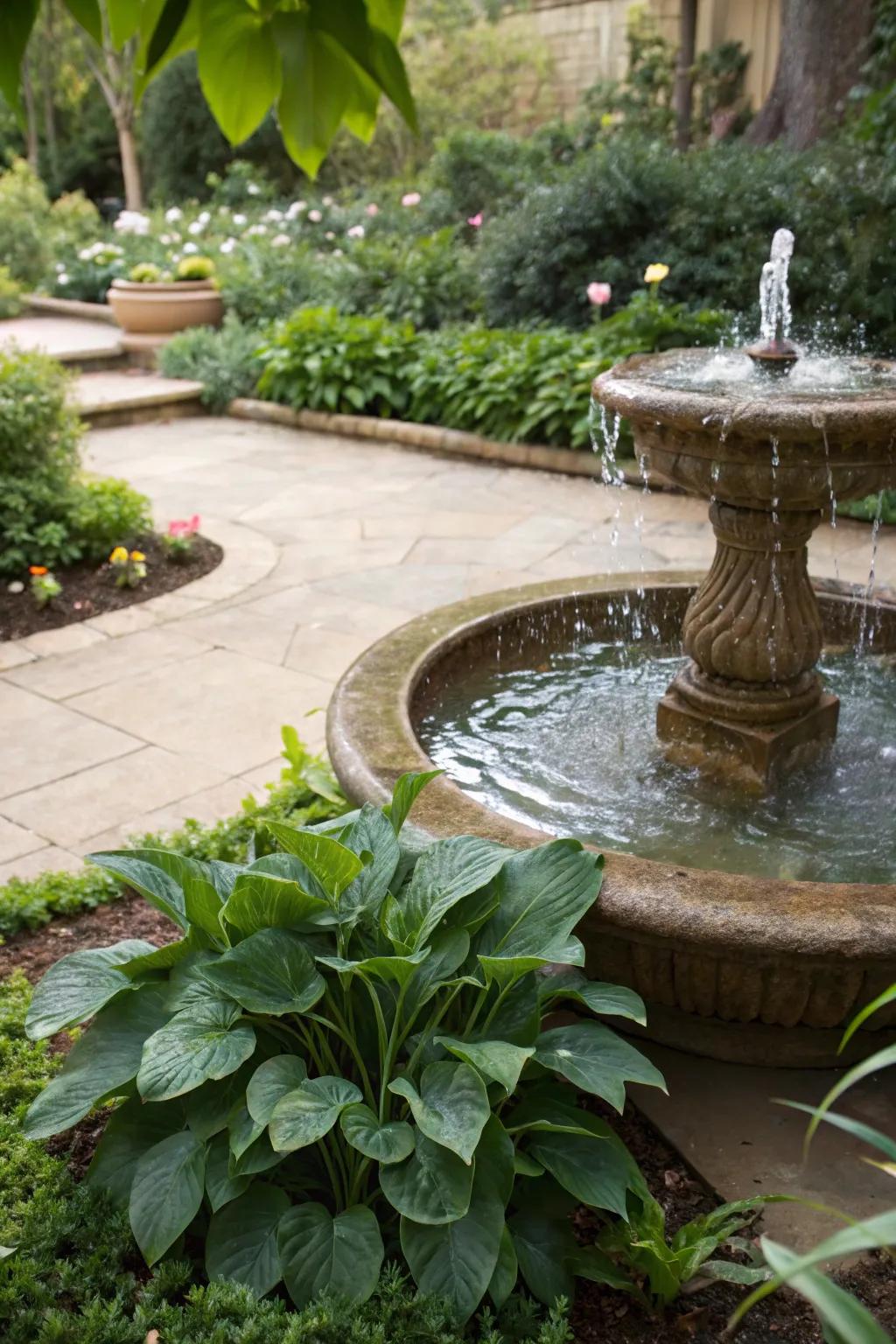 A water feature brings serenity to your garden corner.