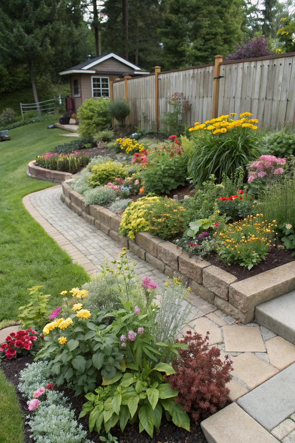 Layered beds enrich your garden's dimension and interest.