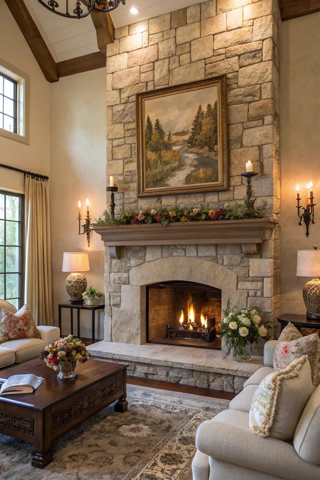 An explanation piece of workmanship can upgrade the excellence of your stone chimney.