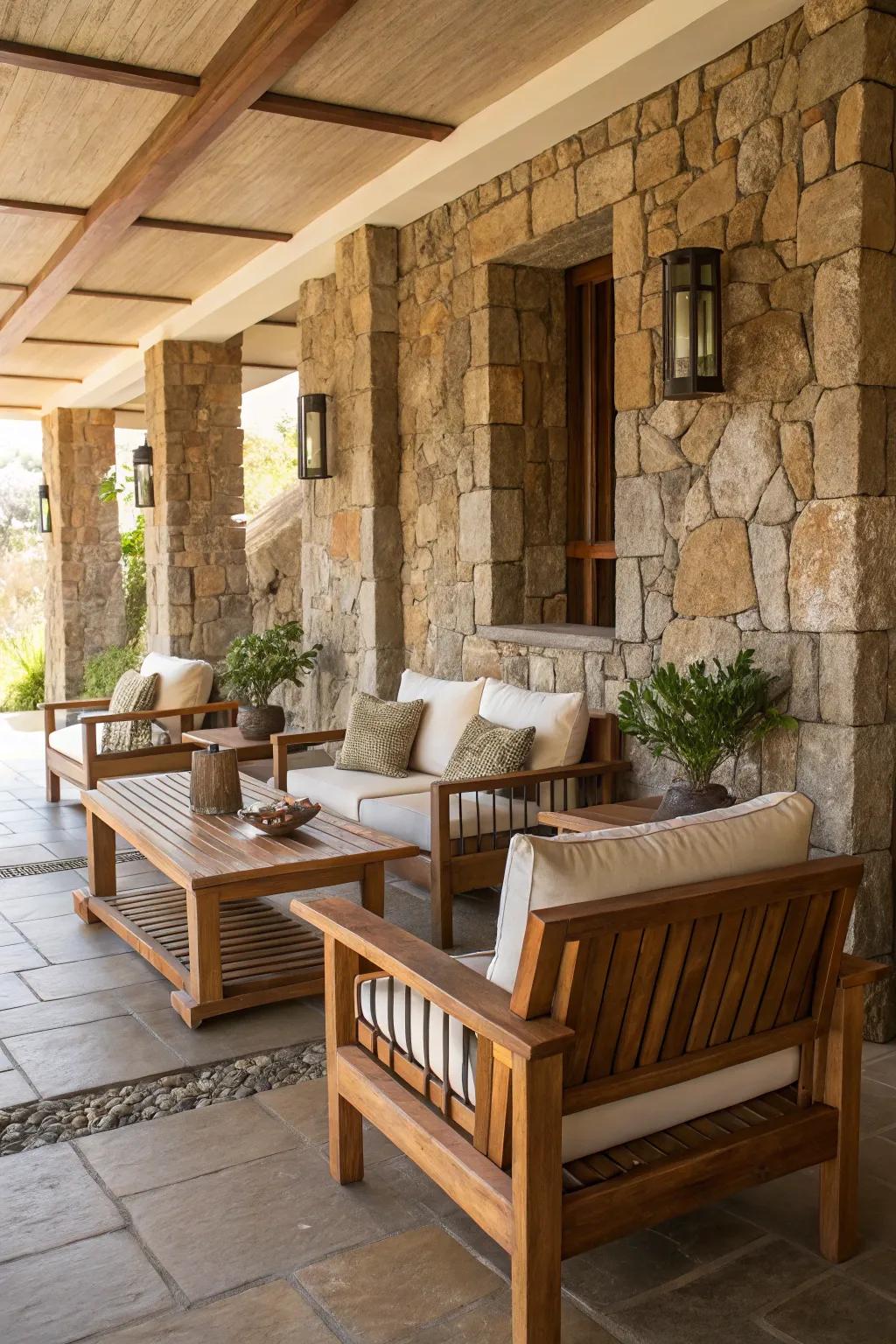 Organic materials imbue warmth and the beauty of nature.