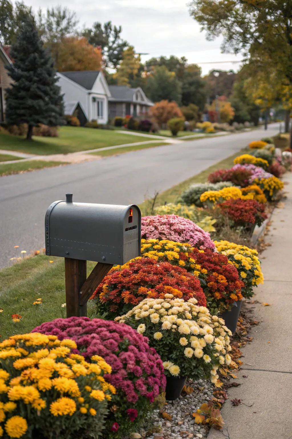 Seasonal blossoms offer evolving charm to your mailbox throughout the year.