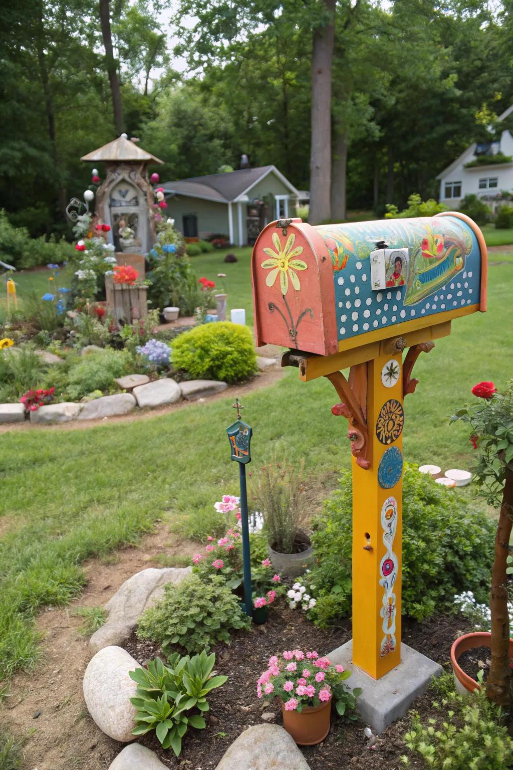 Add your personal signature with a DIY mailbox post.