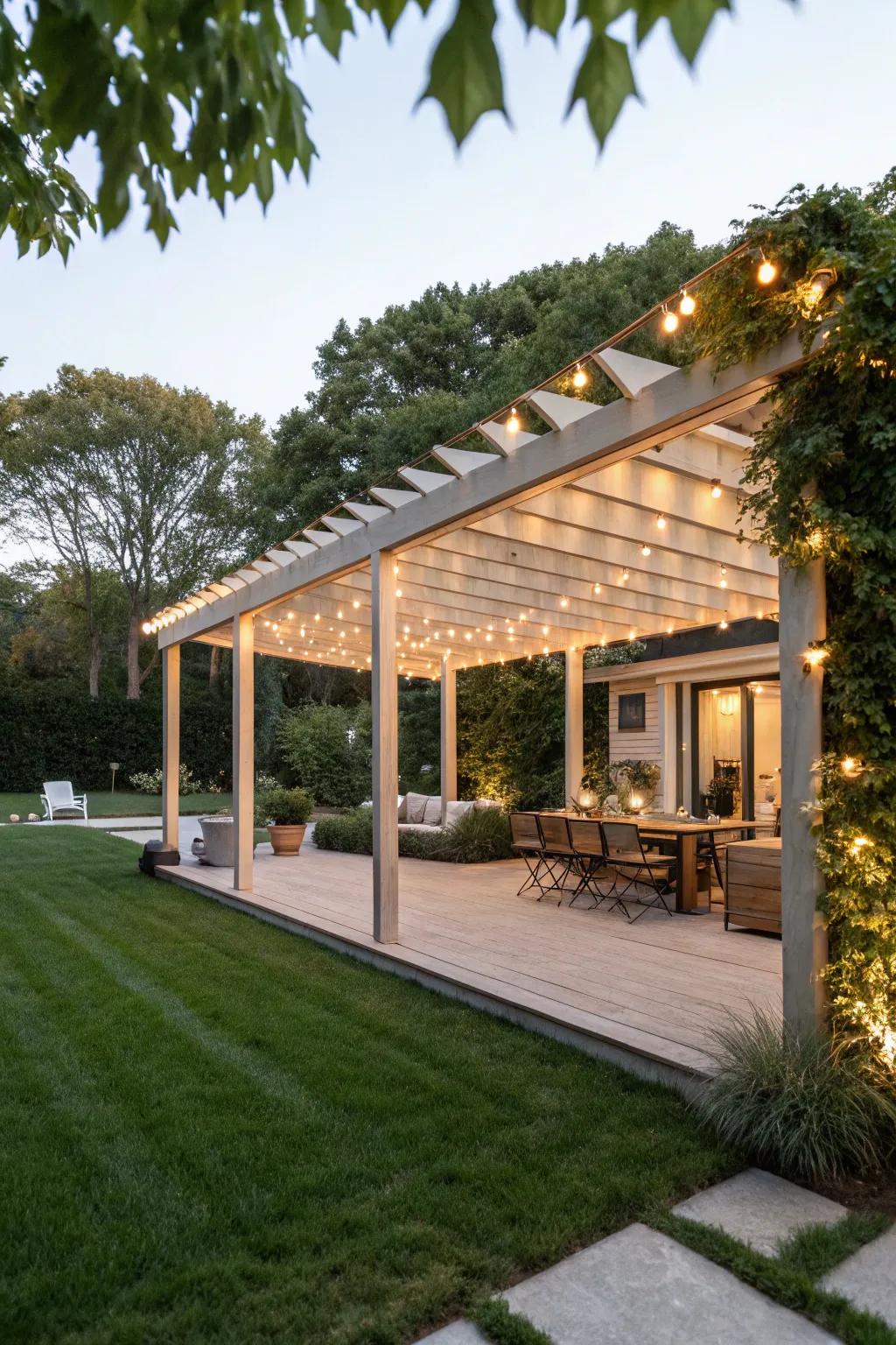 Pergolas offer both functionality and style.