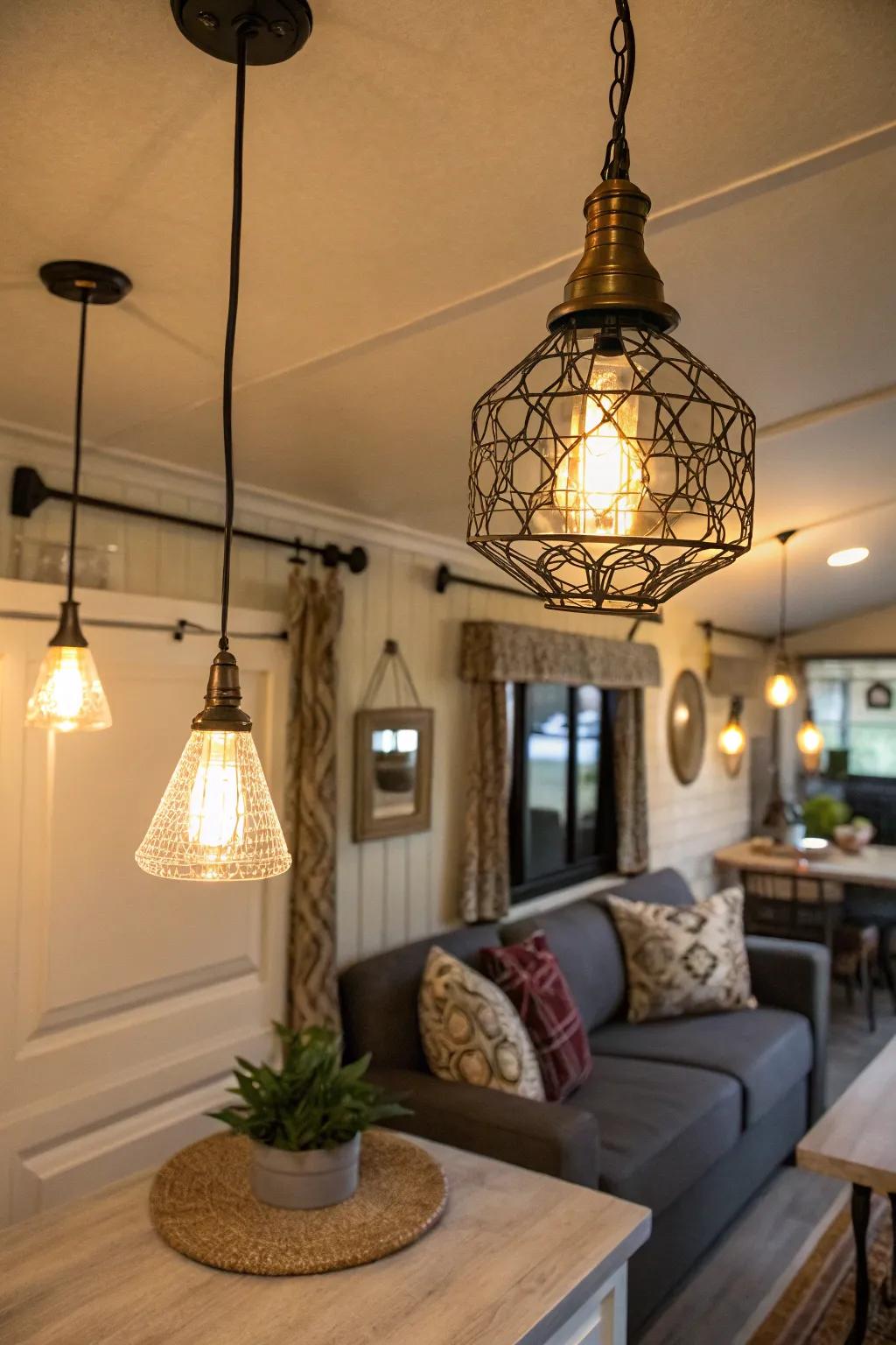 Modern lighting enhances the ambiance of any room.