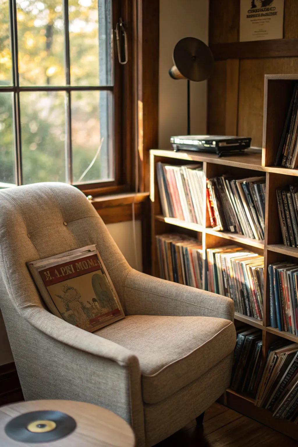 A reading nook provides tranquility and inspires.