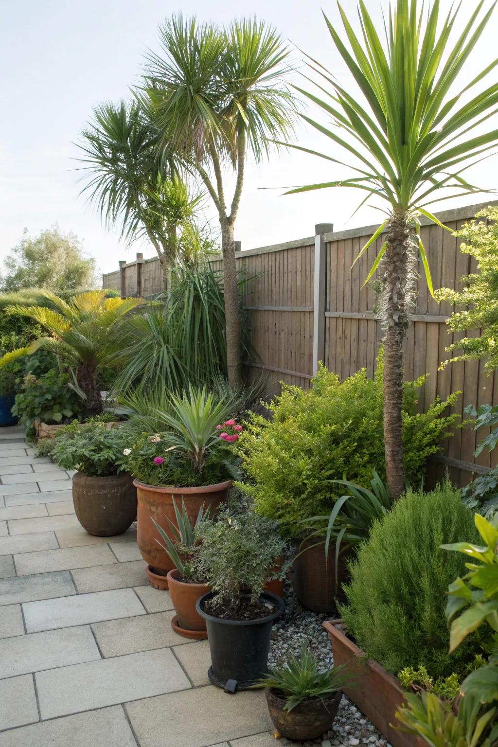 Transform your patio into an outdoor oasis with plants.