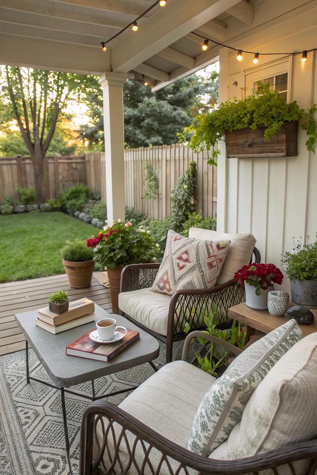 Cozy seating area for relaxing moments.