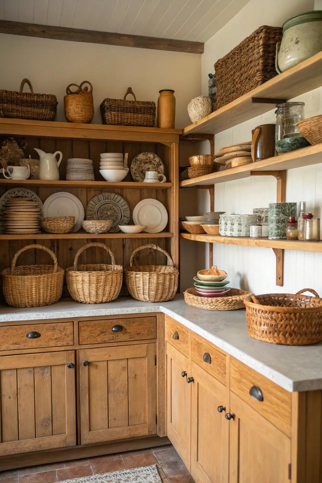 Vintage accessories bring a nostalgic charm to your kitchen.