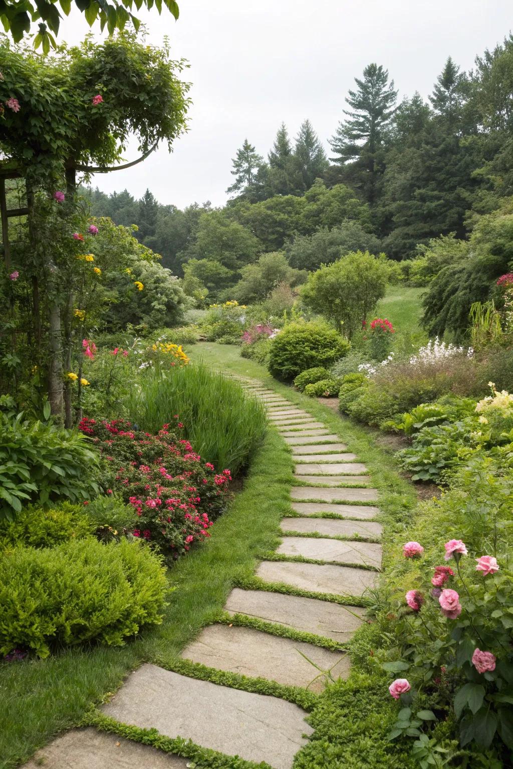 Guide your guests with charming stepping stones.