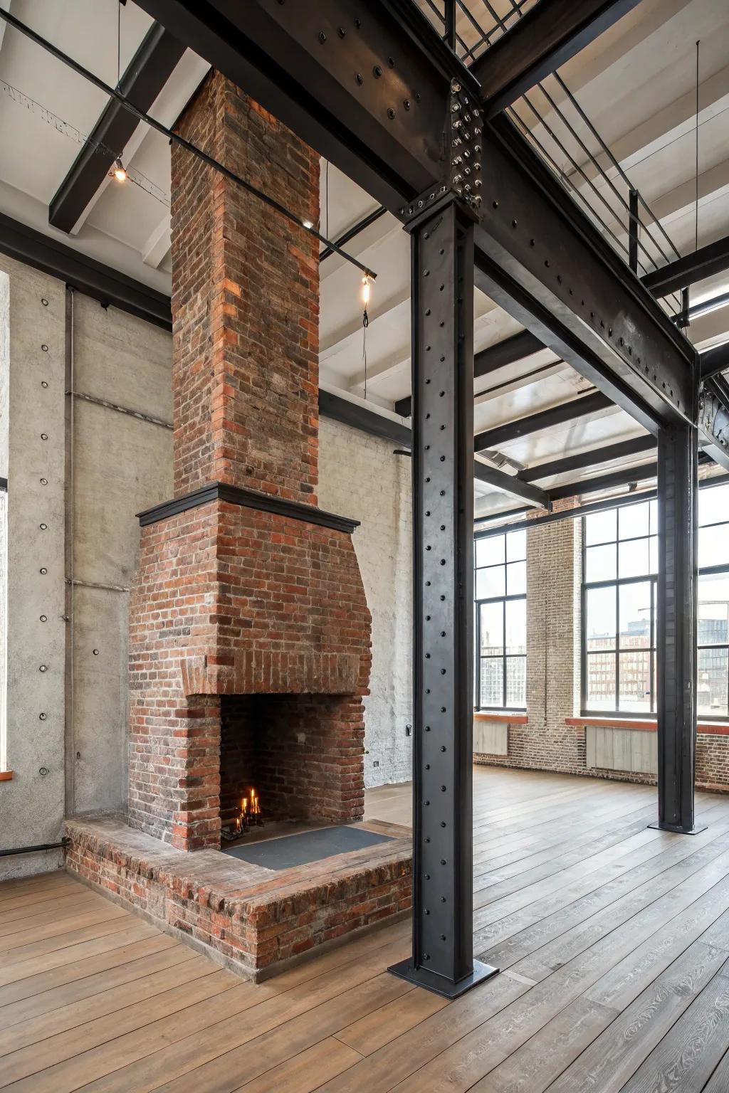 Industrial edge brings a bold urban feel to your fireplace.