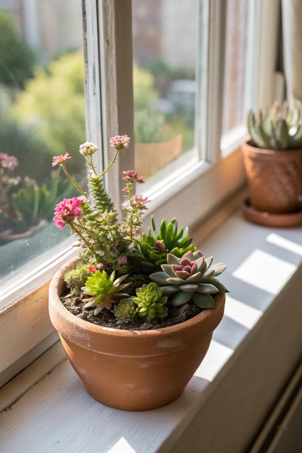 Terracotta pots bring a natural feel to your decor.