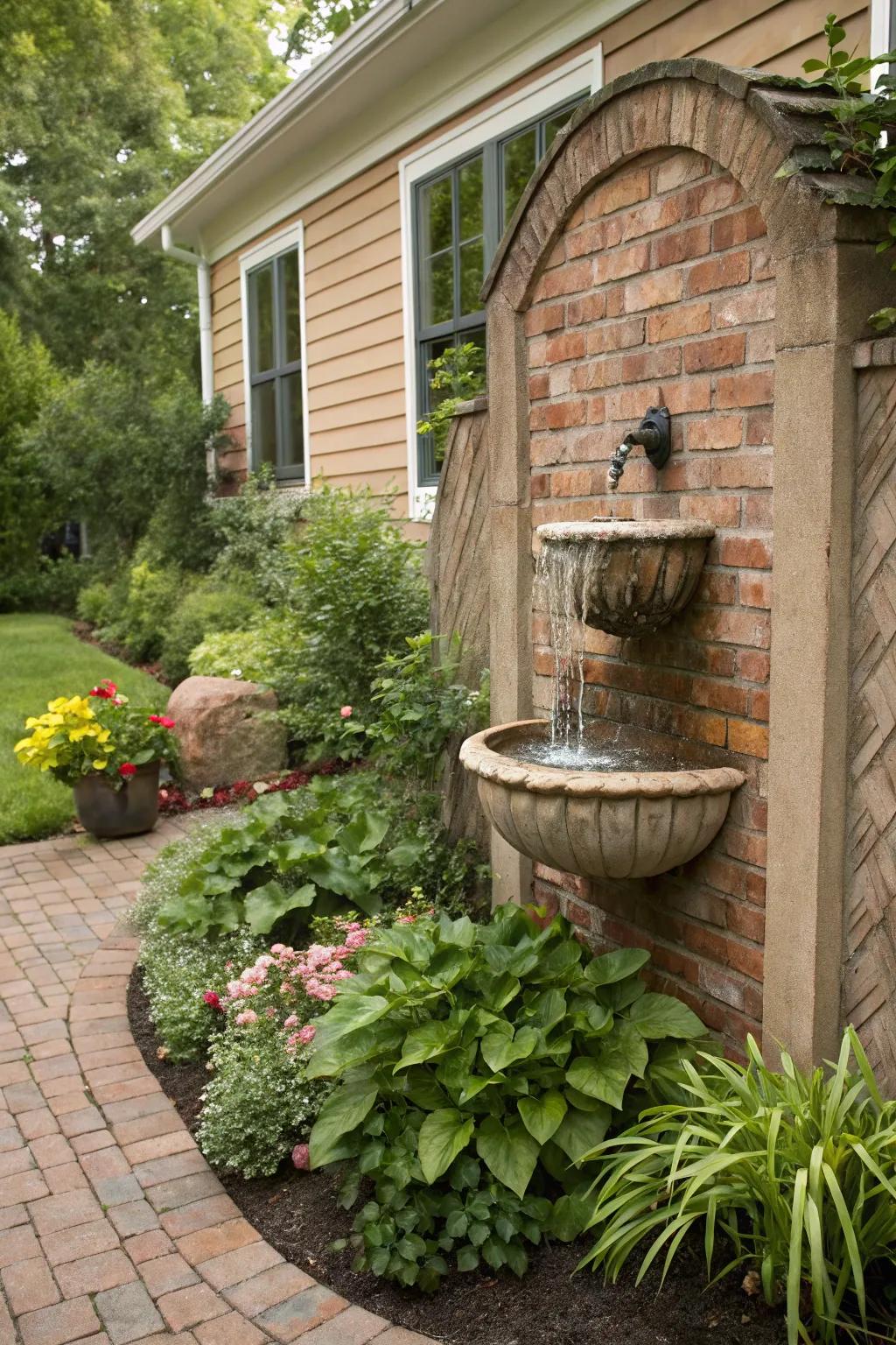 Wall-mounted fountains maximize space efficiently.