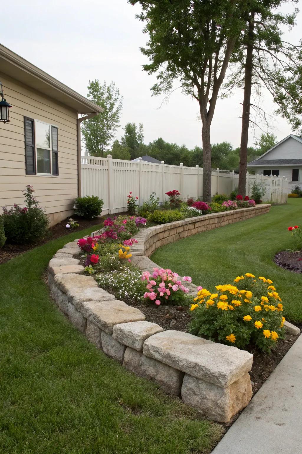 Decorative edging adds structure and sophistication.