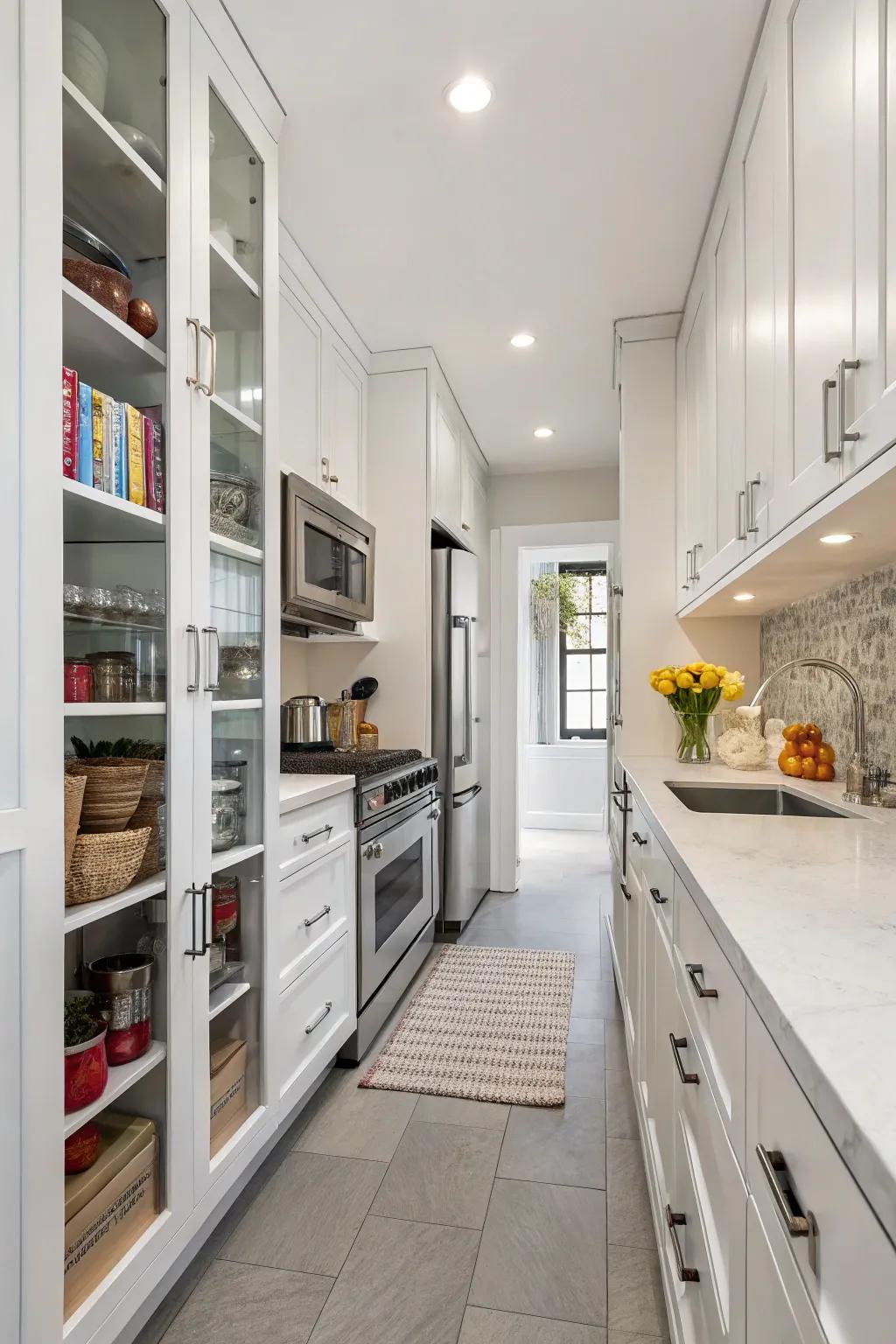 Resourceful storage options can optimize your kitchen space.