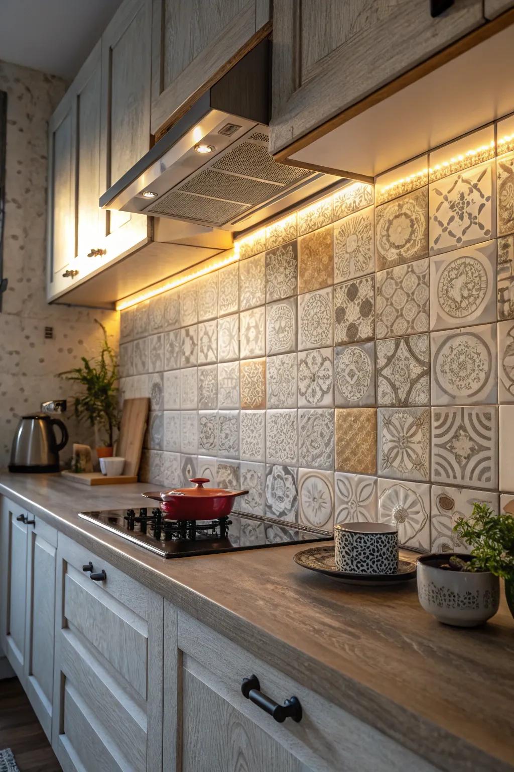 Contoured finishes add depth to your kitchen.