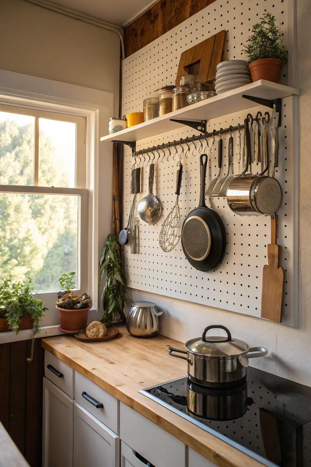 Effective storage methods maintain a neat and orderly culinary area.