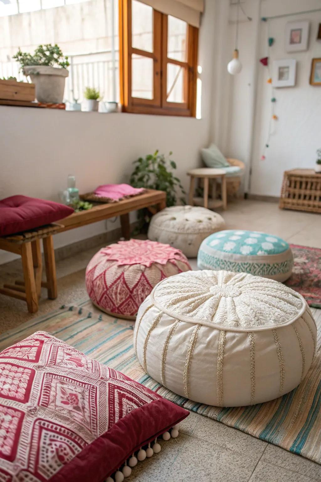 Bendable seating plans support a larger number of guests in comfort.