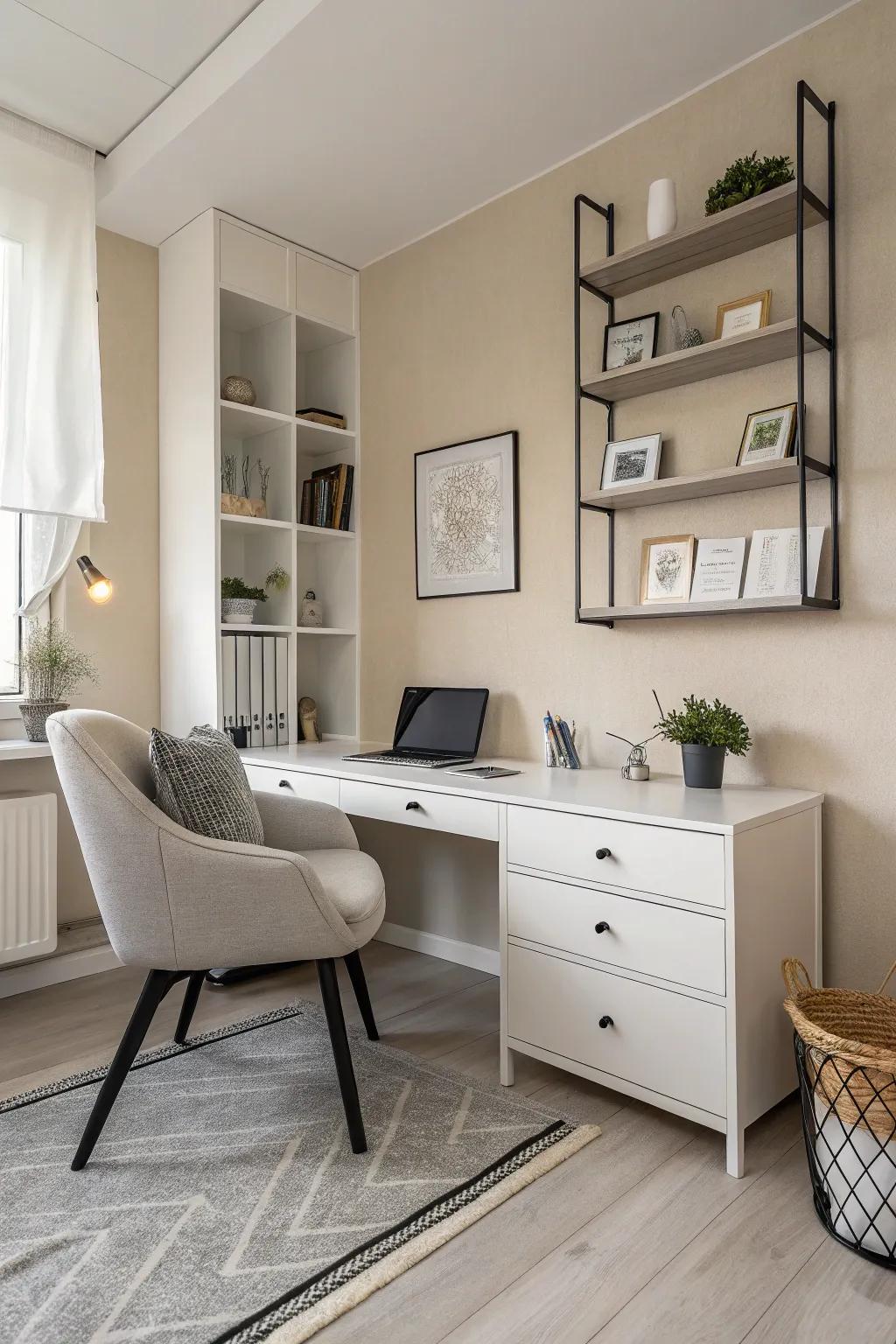 A minimalist background keeps the focus on your content.