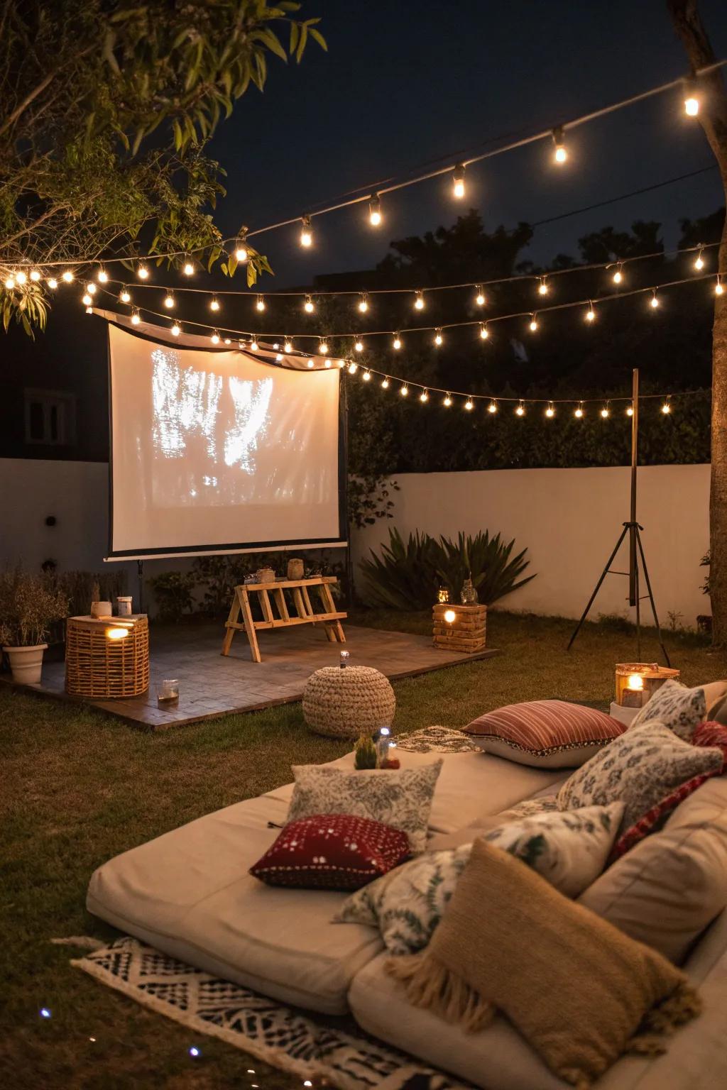 Relish a cinematic adventure beneath the stars with an outdoor film night.