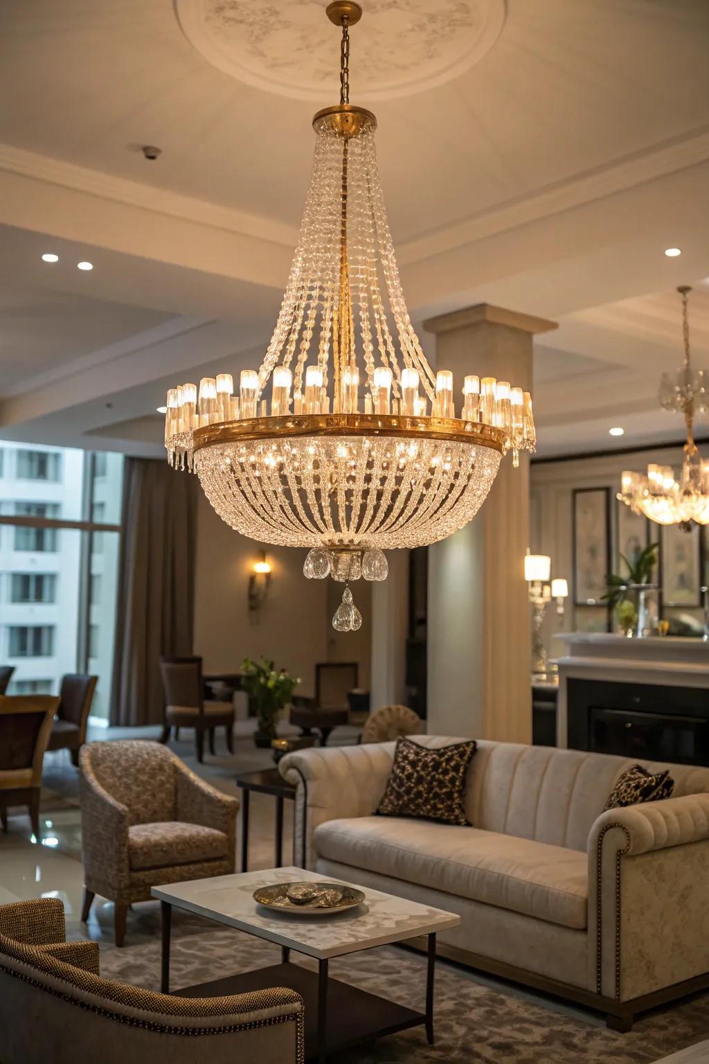 A chandelier that captures the essence of transitional style.