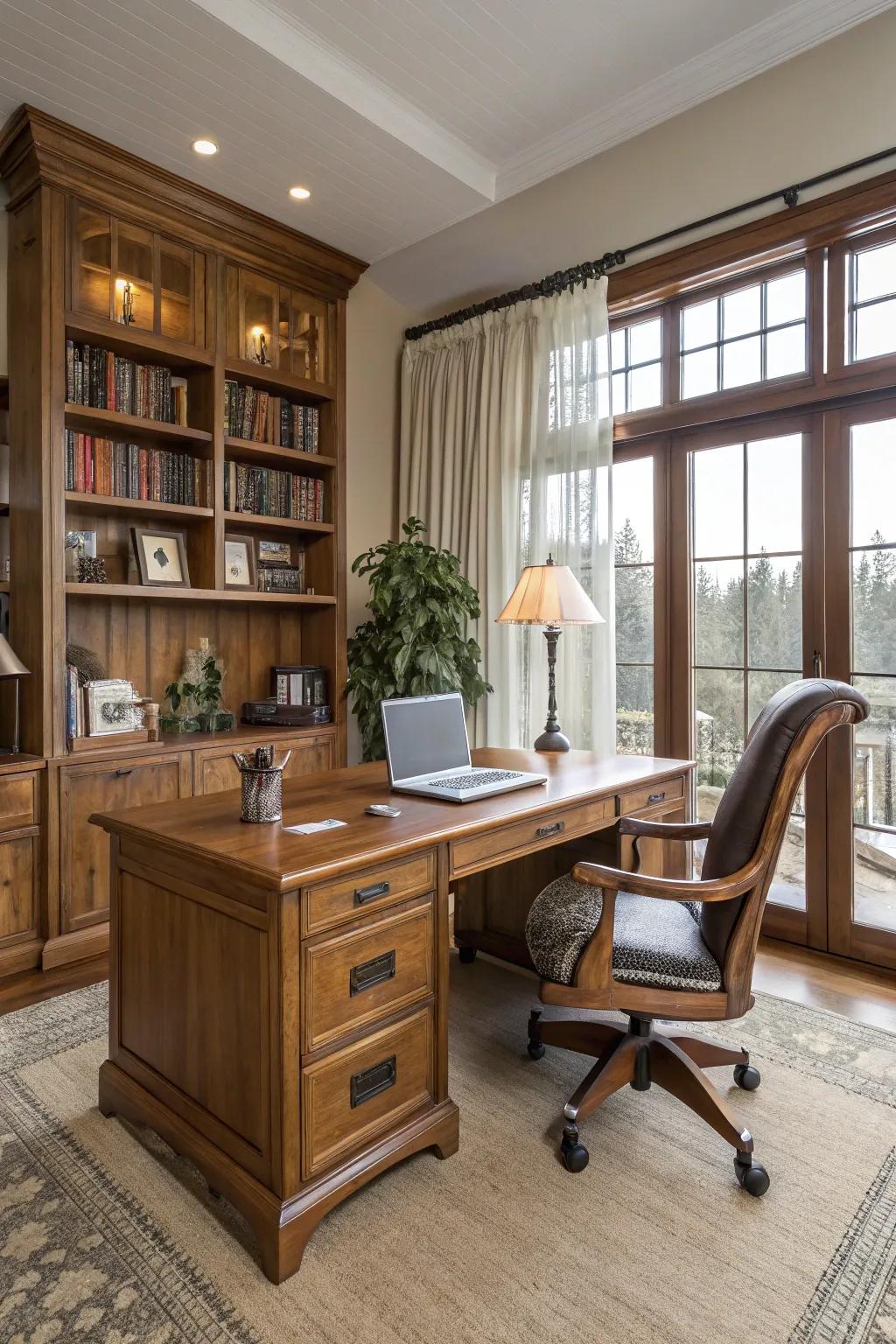 Practical furnishings blend function with form.