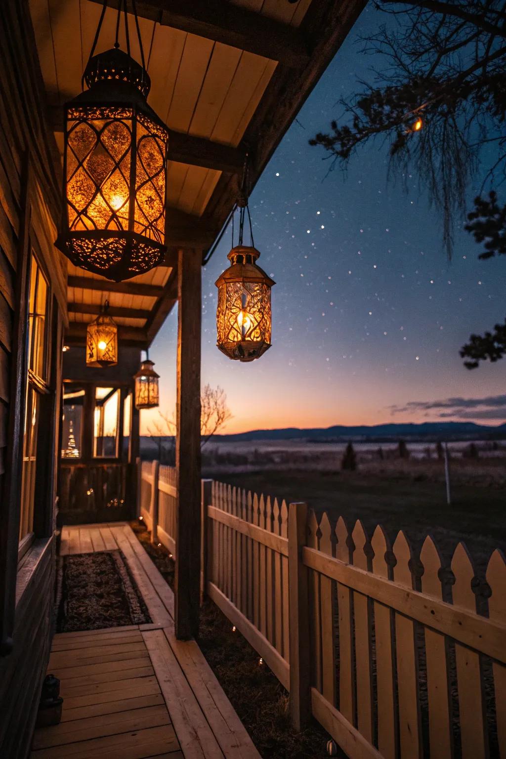 Cast a magical glow with welcoming pendant lights.