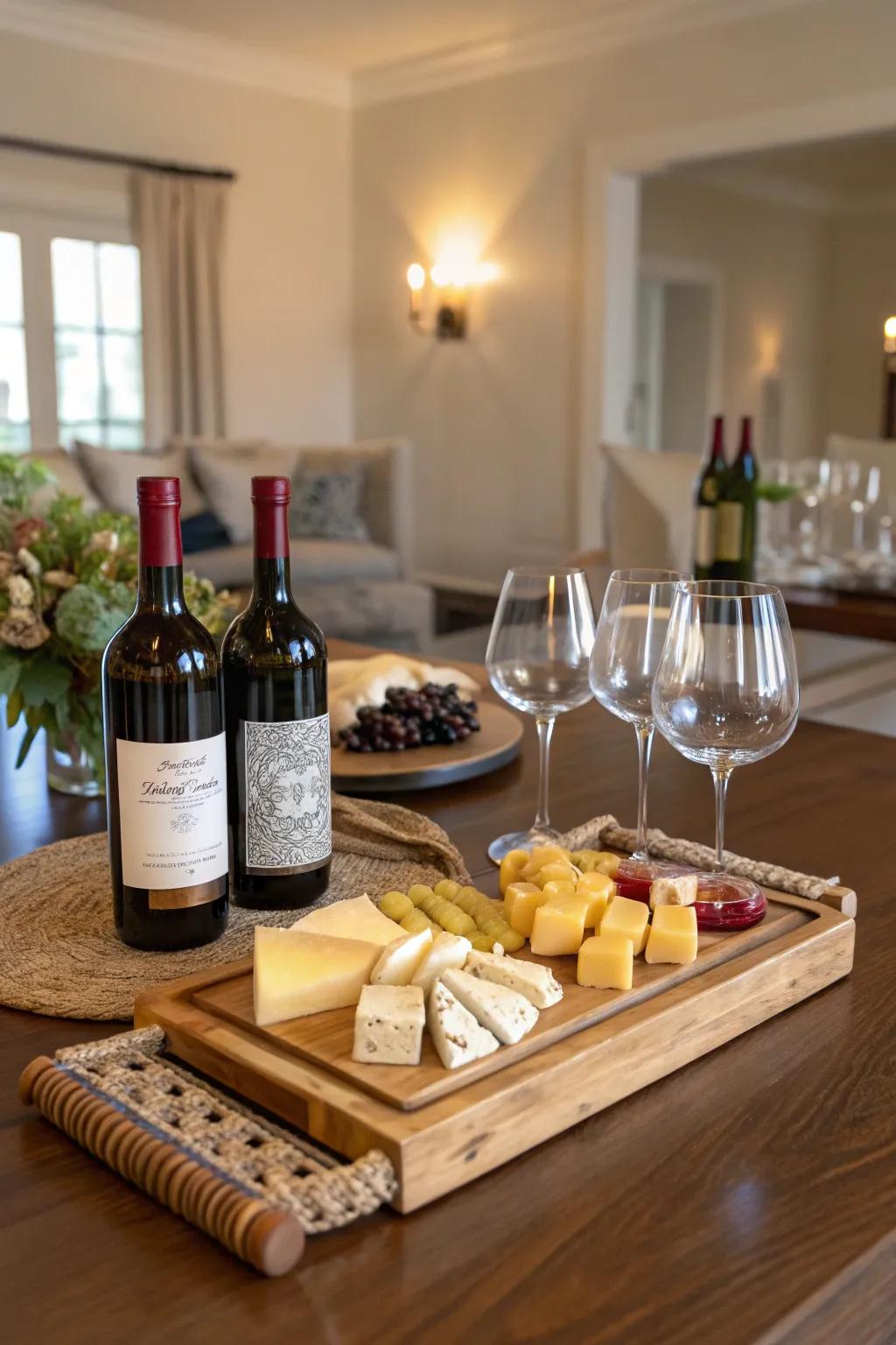 Enjoy a sophisticated wine tasting experience in the comfort of home.