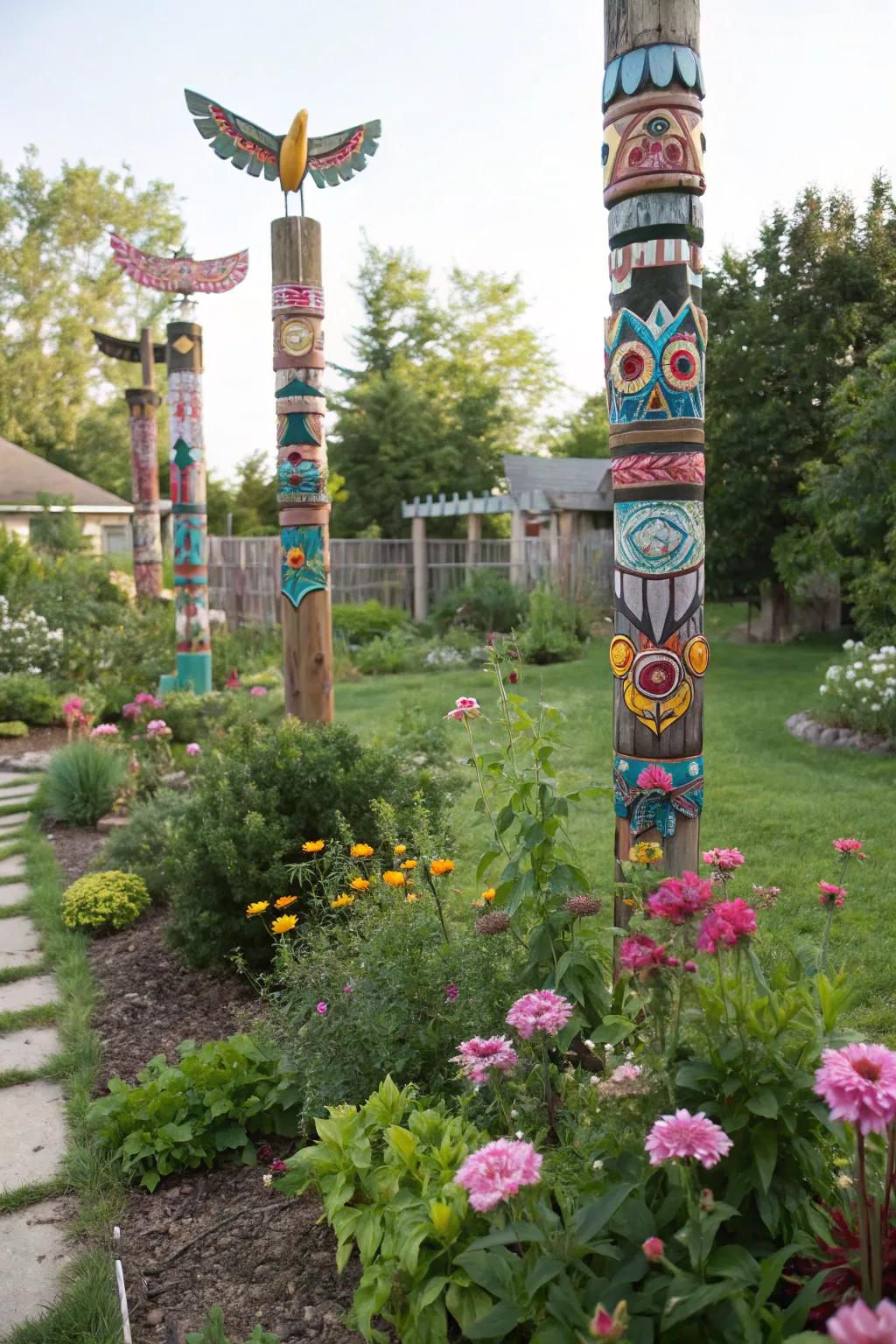 Personalize your garden with vibrant DIY totem pillars.