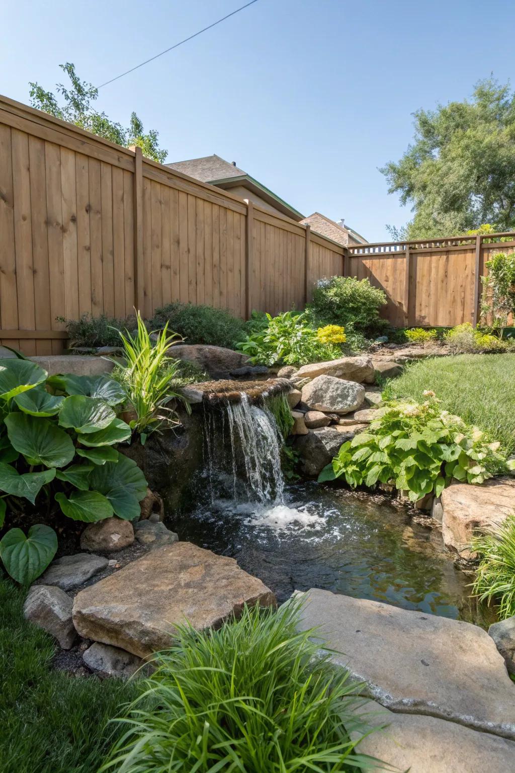 Boost peace with a tranquil water element in your backyard.