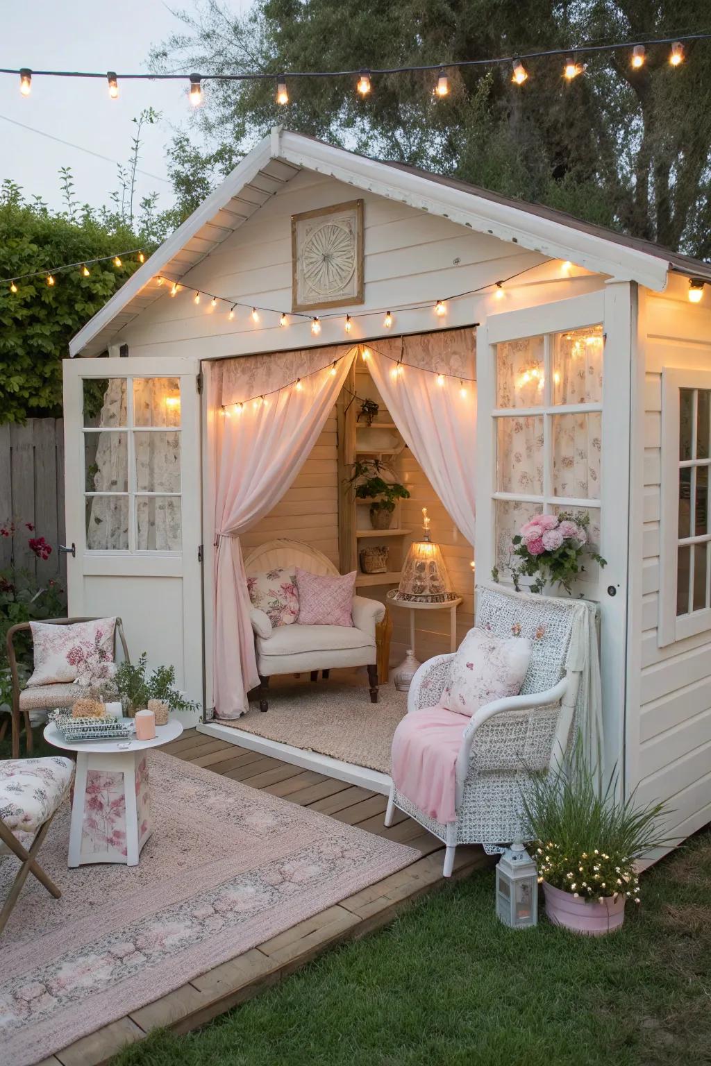 A She Shed, perfect for relaxation and personal time.
