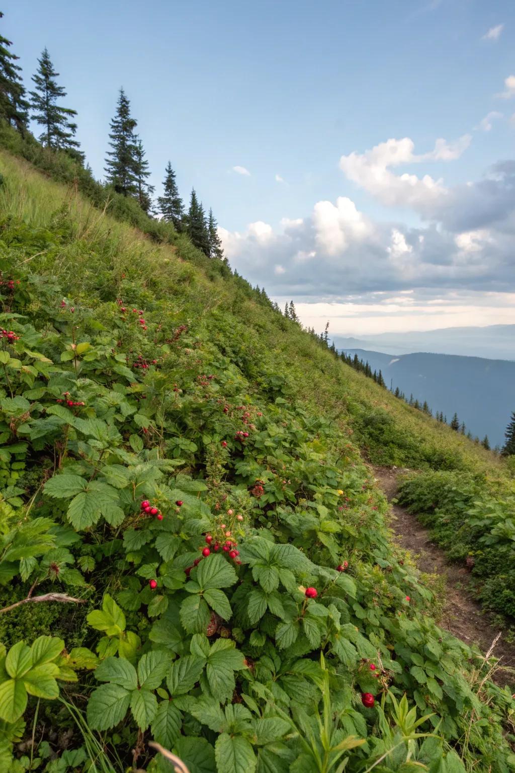 Bramble Creeper lends texture and appeal to slopes.