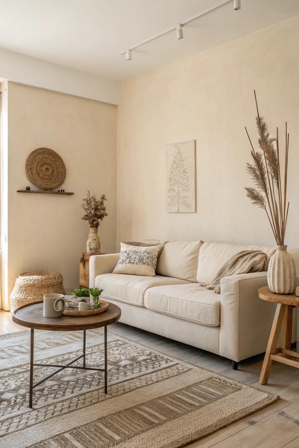 Minimalist decor keeps the area peaceful.