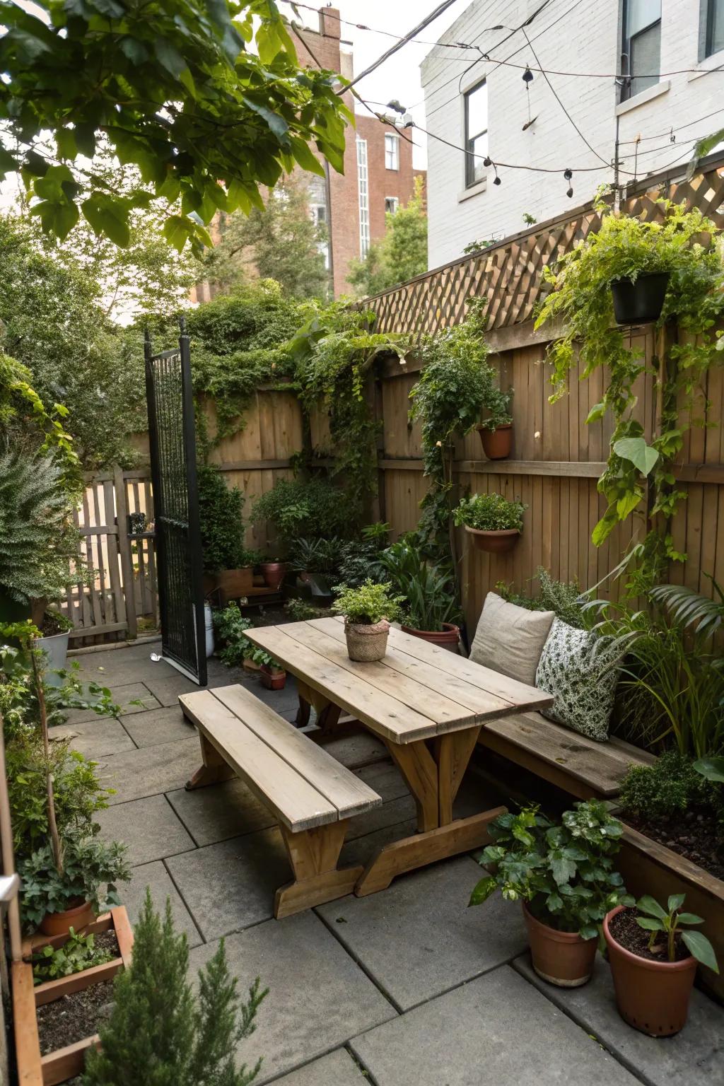 A versatile convertible bench and table, perfect for small spaces.