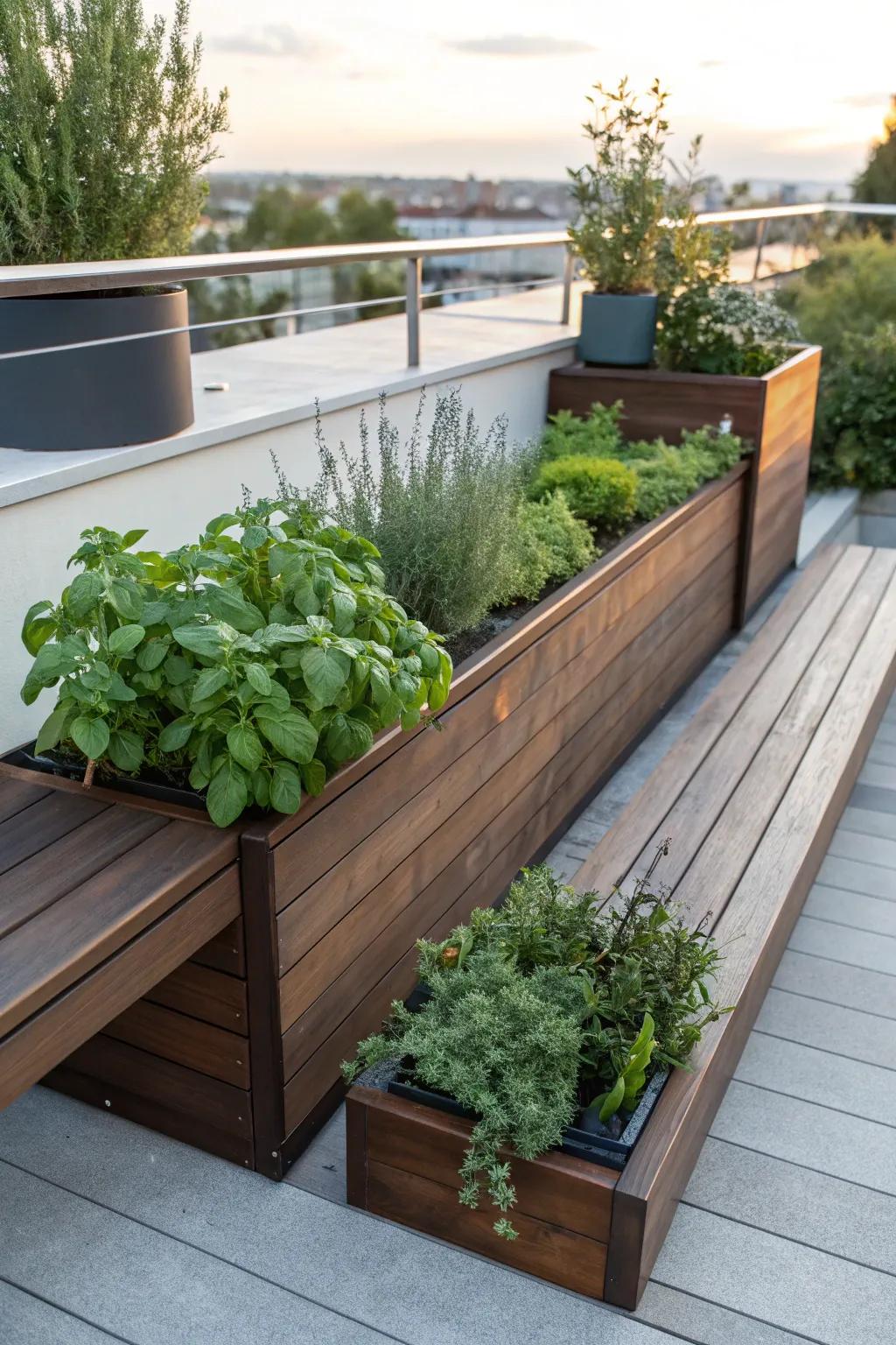 Elevate your deck with a bench that brings nature closer. Discover the perfect blend of style and greenery.
