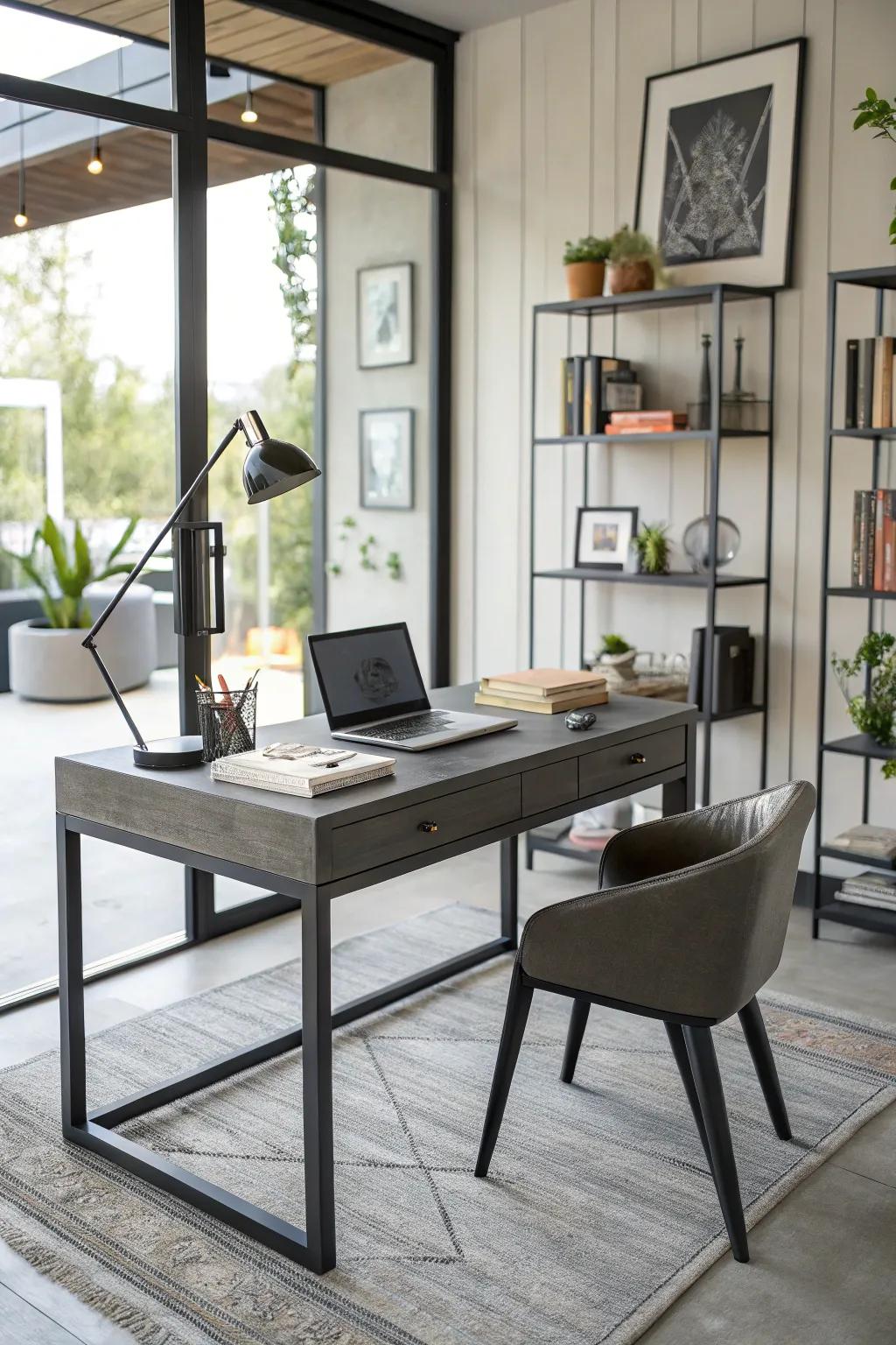 Slate desks combine elegance with modern design.