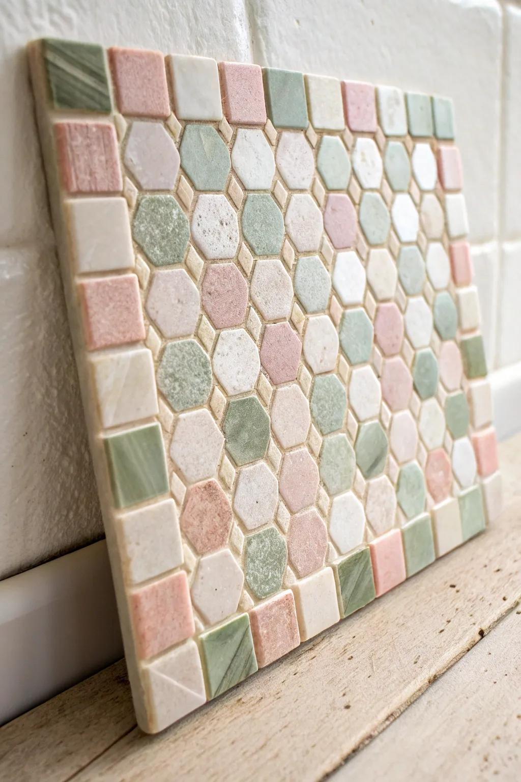 Transform your kitchen effortlessly with elegant mosaic tile sheets - a perfect blend of simplicity and style!