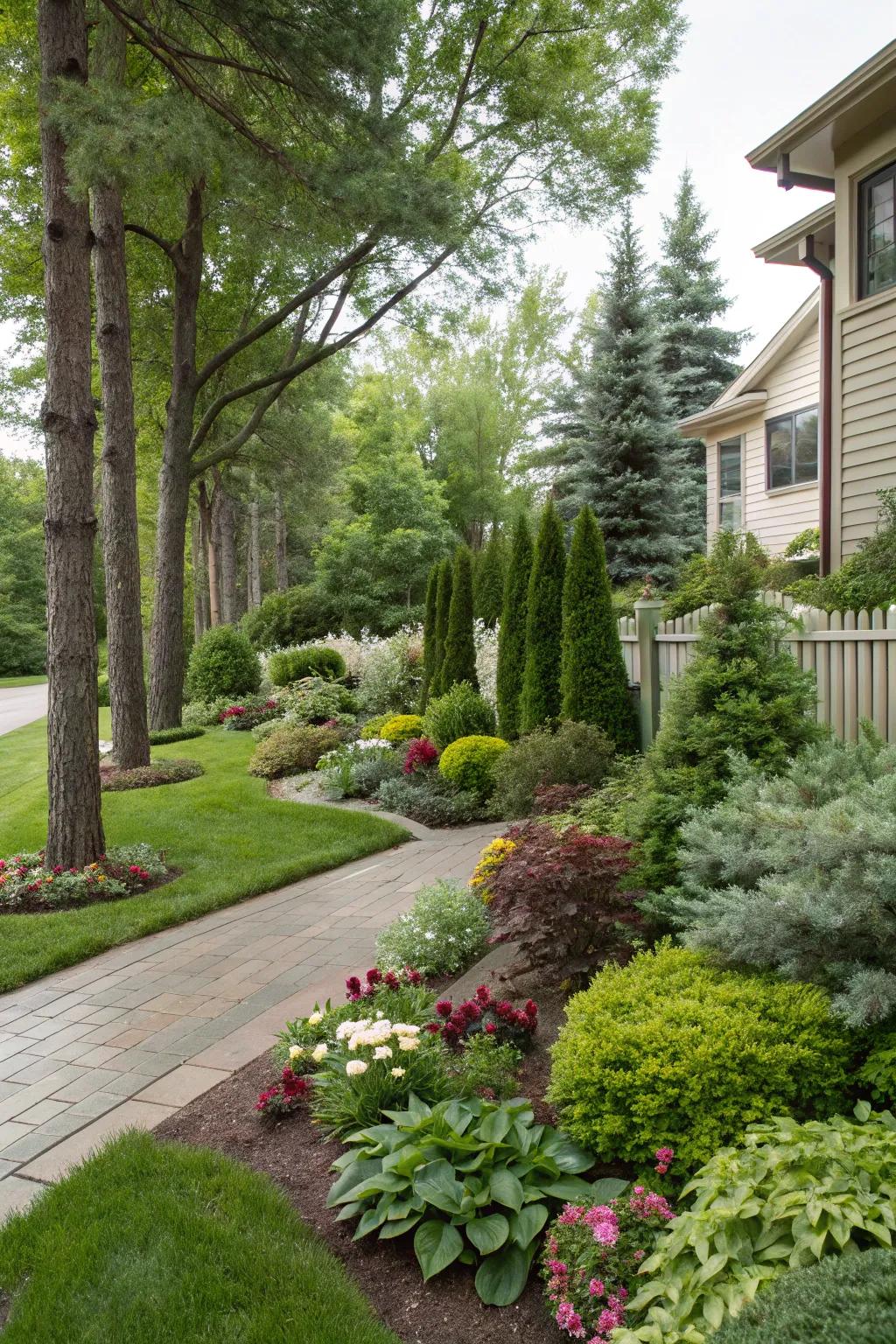 Create depth with layered planting in your landscape.