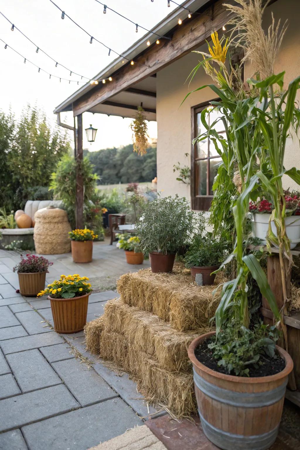 Craft inviting arrangements with fall-themed elements.