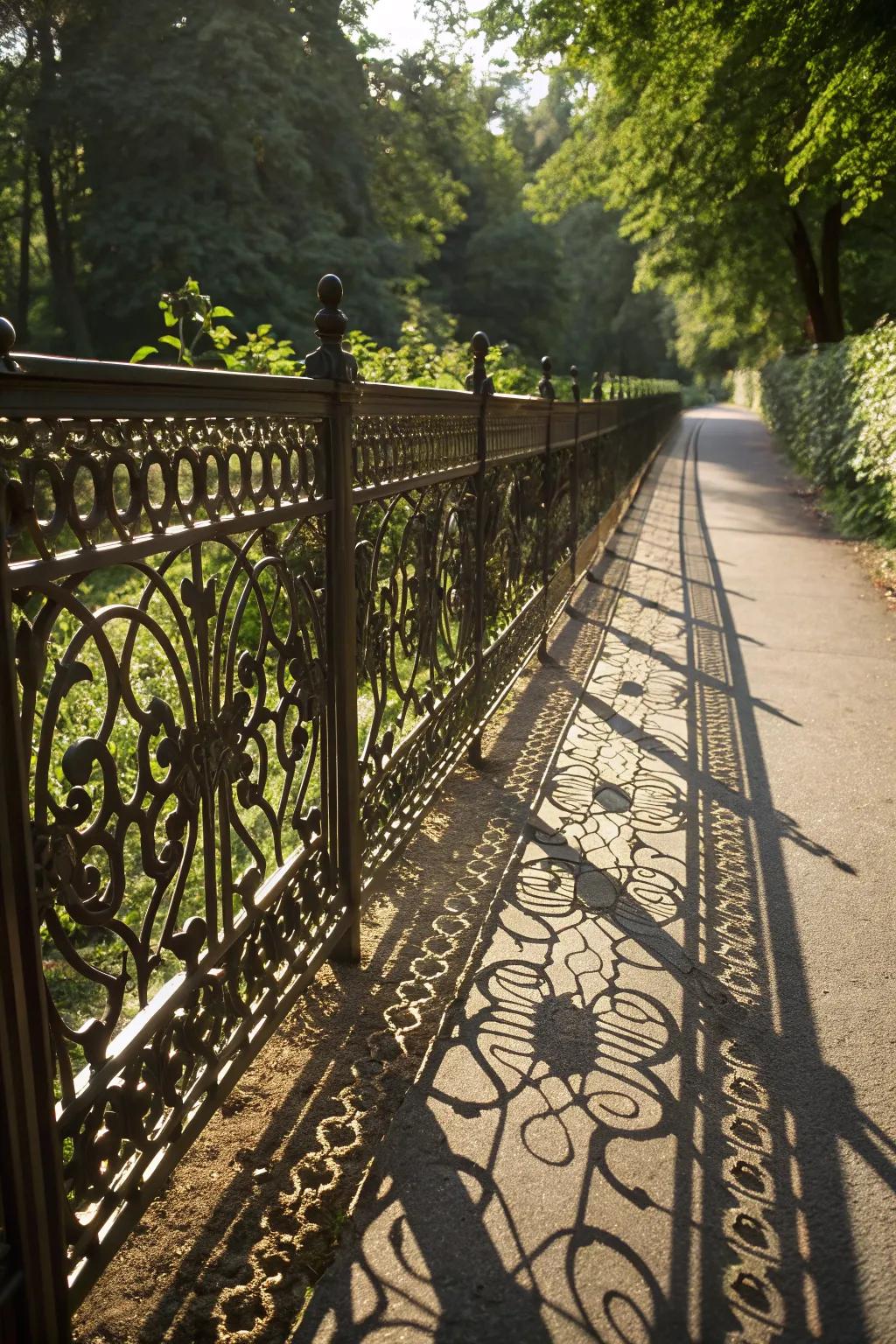 Elevate your yard with intricately patterned fencing.