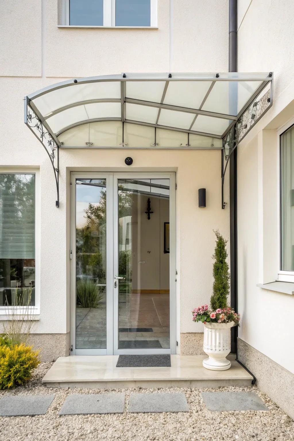 Glass door shields offer sleek sophistication.