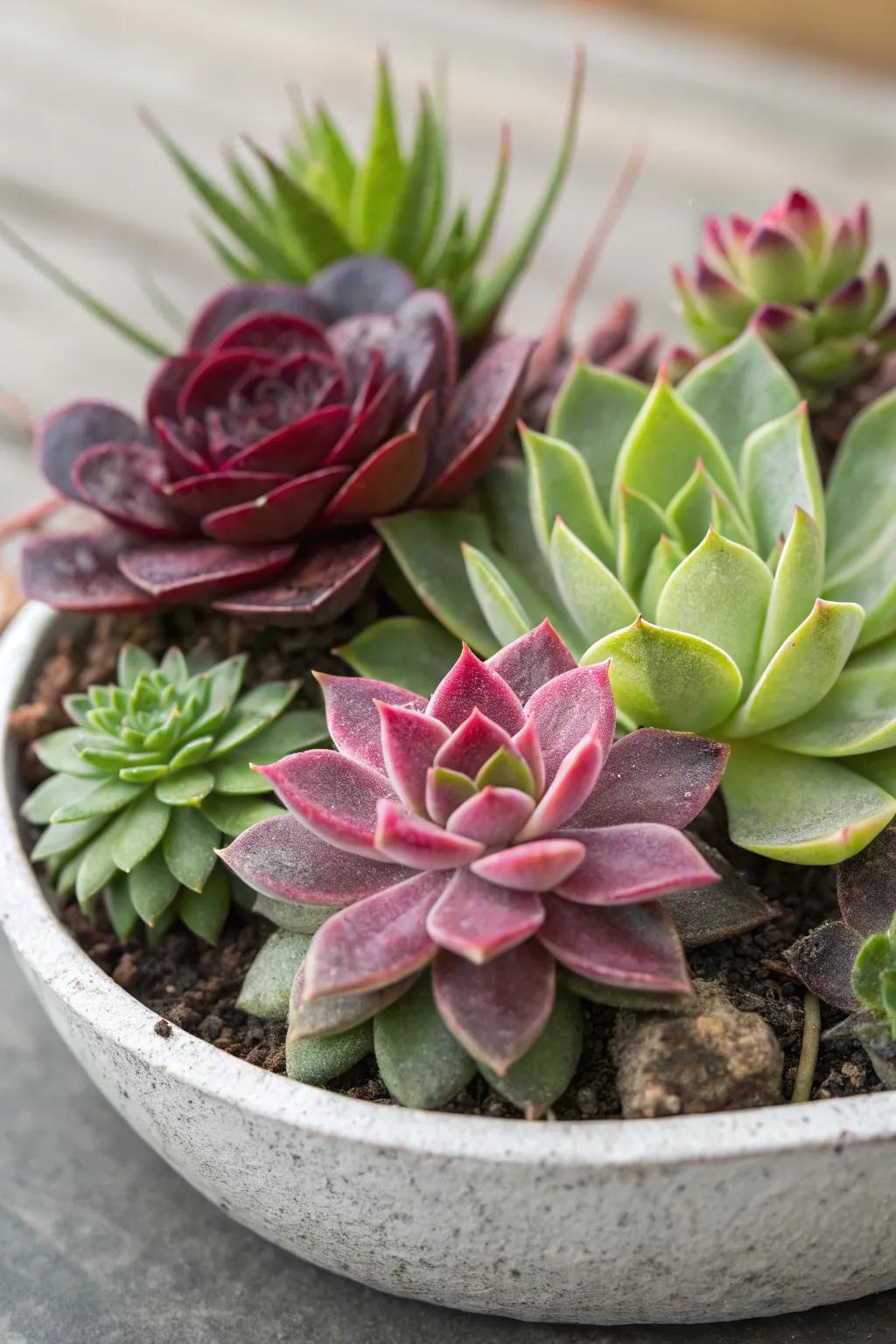 An assortment of succulents elevates the visual richness of your garden.