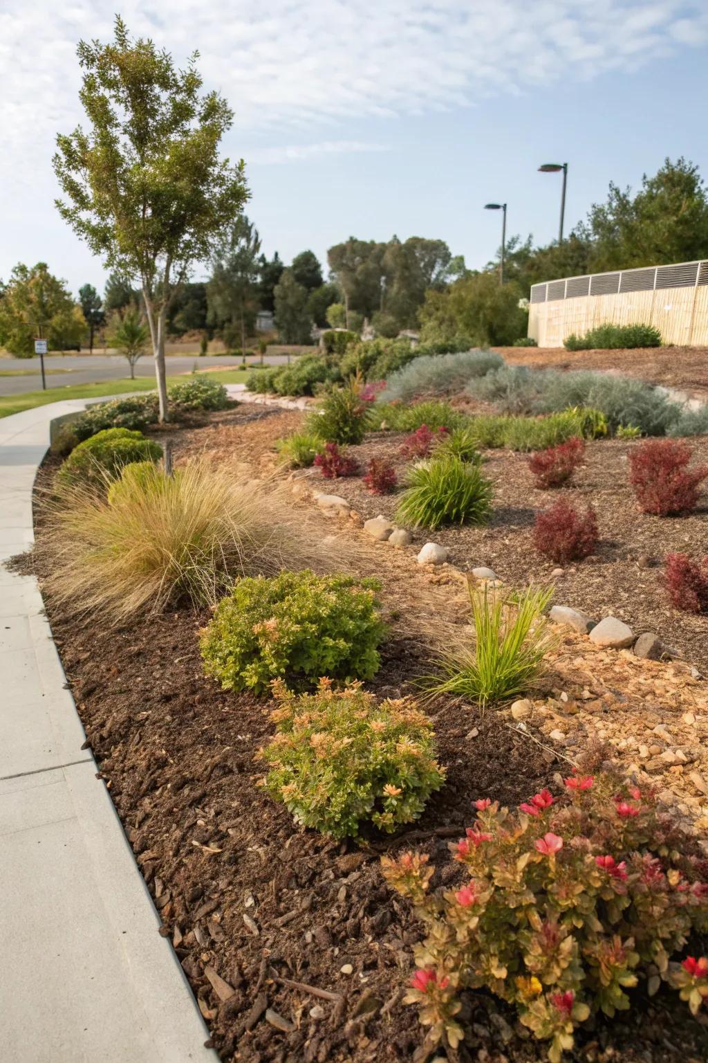 Mulch and surface cover delivering warmth and functionality.