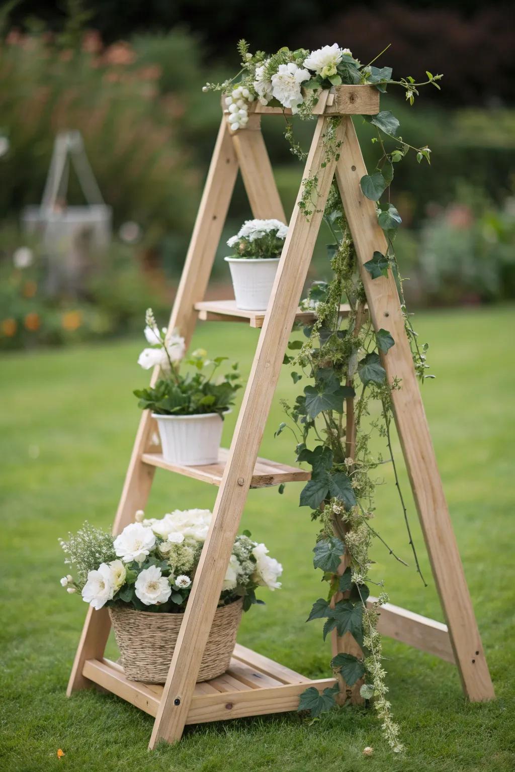Elevate your garden with the timeless elegance of an A-frame stand.
