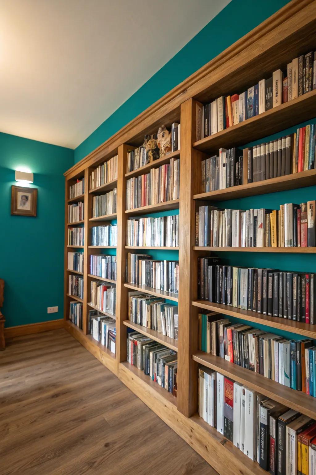 A vibrant setting elevates the library's atmosphere.