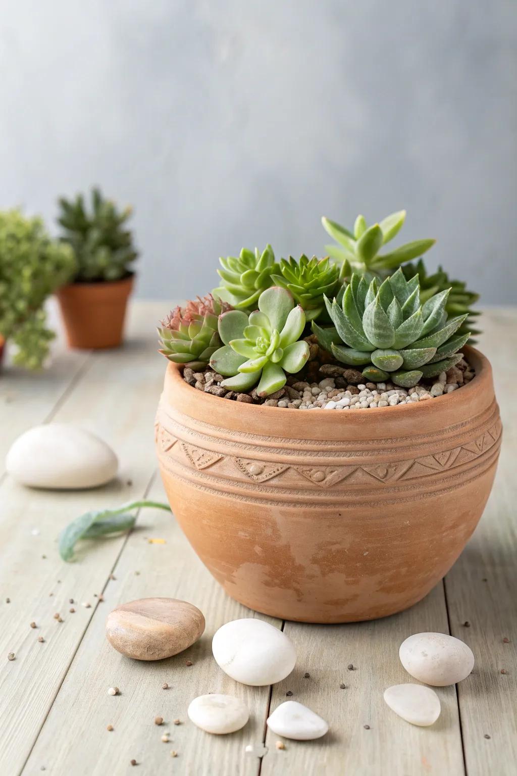 Embrace the art of repetition in your garden with subtle elegance and natural charm.