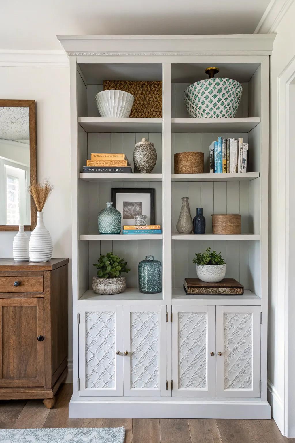 Create a modern look with open shelving.