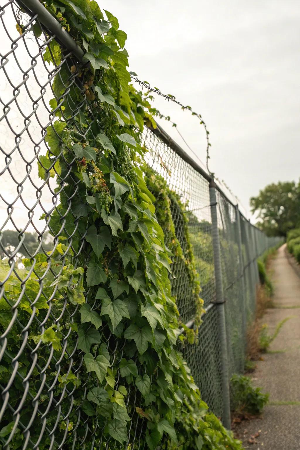 Ivy creates a beautiful and natural privacy screen.